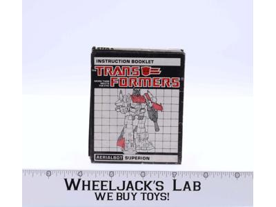 Superion Giftset Action Figure Instruction Manual Booklet 1985 G1 Transformers