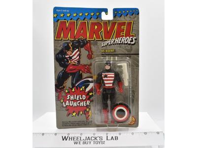 US Agent Shield Launcher Marvel Super Heroes MOSC 1994 Toybiz