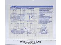 Polar Battle Bear (Skimobile) 1983 ORIGINAL Instructions/ Blueprints G.I. Joe