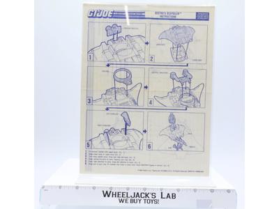 Destro's Despoiler 1988 ORIGINAL Instructions/ Blueprints G.I. Joe Action Figure