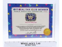 WWF Official Fan Club Letter and Member Certificate 1993 1994 Letterhead