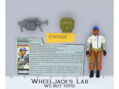 Hardball V1 100% Complete G.I. Joe 1988 Hasbro Vintage Action Figure