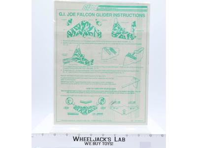 Falcon Glider 1983 ORIGINAL Instructions Blueprints G.I. Joe Action Figure