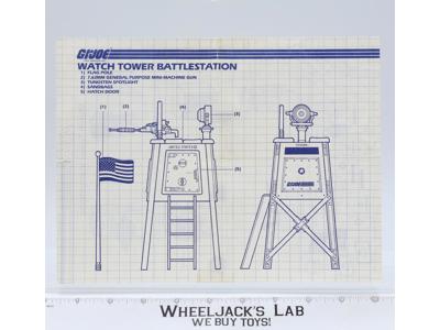 Watch Tower Battlestation 1984 ORIGINAL Instructions Blueprints G.I. Joe Vehicle