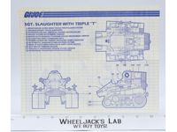 SGT. Slaughter with Triple "T" 1986 ORIGINAL Instructions / Blueprints G.I. Joe