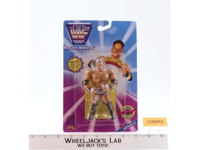 Rocky Maivia Bend-Ems WWF 1997 Just Toys 4.5" Series V 5 NEW MOSC SEALED