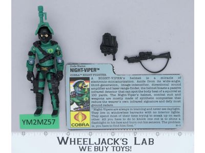 Night-Viper V1 100% Complete 1989 G.I. Joe Hasbro Vintage Action Figure