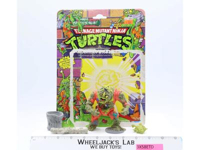Muckman & Joe Eyeball w/ Cardback & Bubble 100% Complete TMNT 1990 Playmates