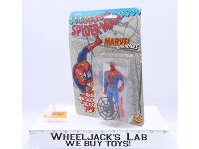 Amazing Spiderman W/Web Shooting Marvel Superheroes Figure ToyBiz 1991 MOSC