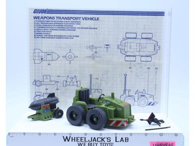 Weapons Transport 100% Complete GI Joe 1985 Hasbro Vintage Action Figure Vehicle