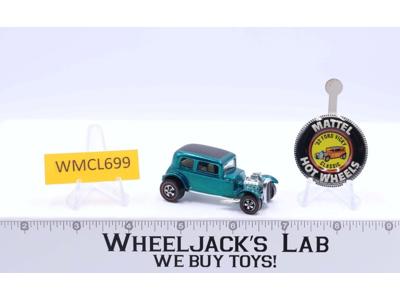 Classic '32 Ford Vicky Aqua Green 1969 Hot Wheels Mattel Redline RL Button NICE