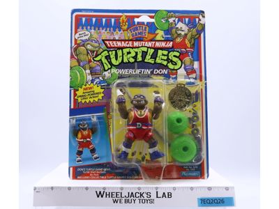 Powerliftin' Don TMNT Turtle Games 1992 Playmates Action Figure NEW MOSC SEALED