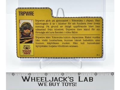 European Tripewire Filecard G.I. Joe Vintage 1988