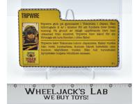 European Tripewire Filecard G.I. Joe Vintage 1988