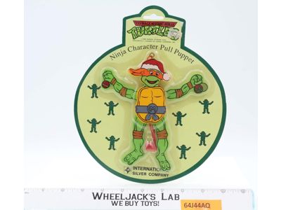 Ninja Character Pull Puppet TMNT 1990 International Silver Company NEW SEALED