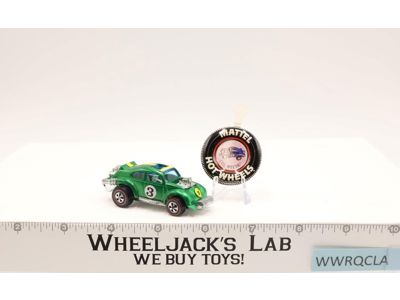 Evil Weevil Green 1970 Mattel Redline Hot Wheels Vintage RL w/ Button Hong Kong
