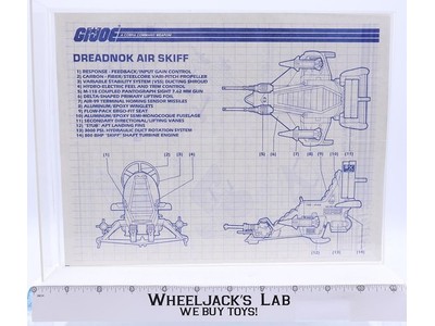 Dreadnok Air Skiff 1987 ORIGINAL Instructions Blueprints G.I. Joe Hasbro