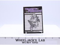 Bombshell Action Figure Instruction Manual Booklet 1985 Hasbro G1 Transformers