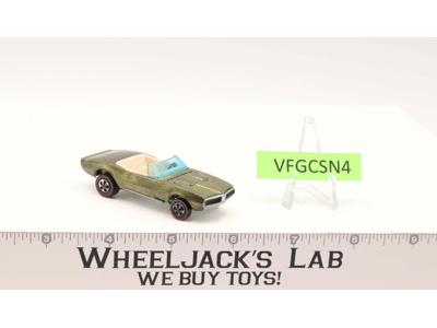 Custom Firebird Olive 1968 Hot Wheels Mattel Vintage Redline RL WHITE INTERIOR