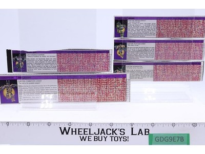 Bruticus Lot of 5 Action Figure Tech Specs 1985 Vintage Hasbro G1 Transformers