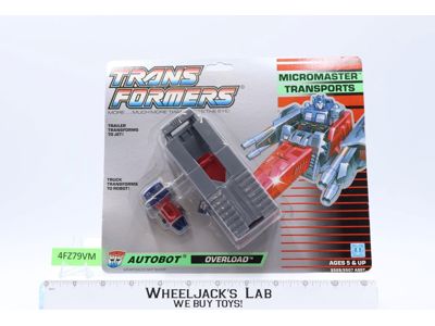 Overload Micromaster 100% Complete 1988 G1 Transformers Vintage MOSC Figure