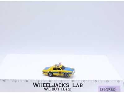 Aurora AFX Police Car HY-71 HO Slot Car Tyco Vintage Yellow Blue 1970's