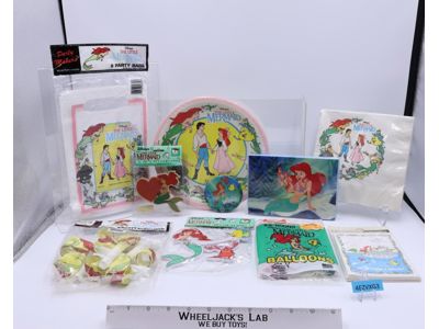 Lot of Birthday Party Supplies The Little Mermaid Disney NEW SEALED