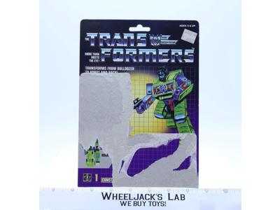 Bonecrusher Devastator Cardback Vintage 1985 G1 Transformers Action Figure