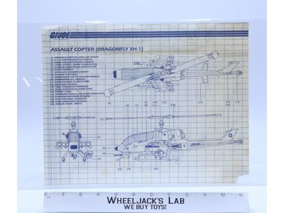 Assault Copter (Dragonfly XH-1) 1983 ORIGINAL Instructions Blueprints G.I. Joe
