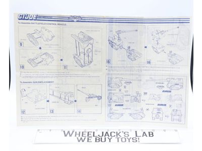 Night Blaster 1989 ORIGINAL Instructions / Blueprints G.I. Joe Action Figure