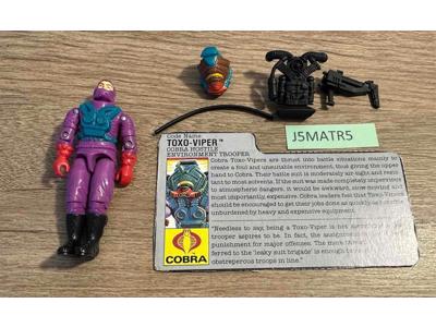 Toxo Viper V1 100% Complete 1988 G.I. Joe Hasbro Vintage Action Figure