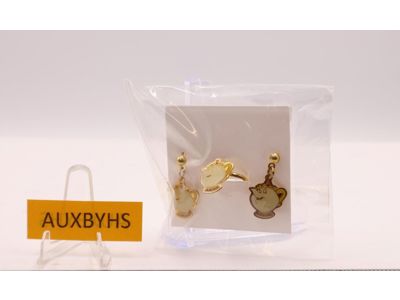 Mrs. Potts Earrings and Ring Beauty and the Beast Disney Store NEW