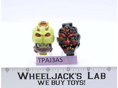 Rock Monster & Brain Face Shrunken Heads Mighty Max 1993 Bluebird Toys Playsets