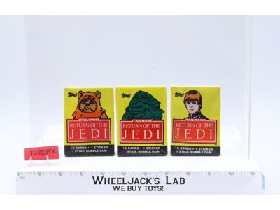 Lot of 3 Star Wars ROTJ Trading Card Packs 1983 Topps NEW SEALED