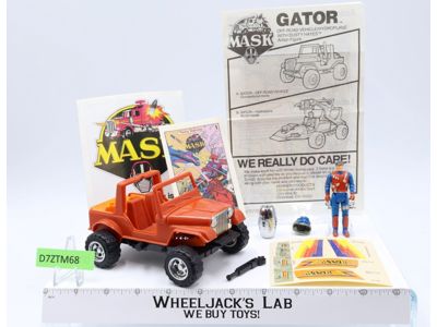 Gator W/ Hayes 100% Complete W/UNUSED STICKERS 1985 MASK M.A.S.K. Kenner
