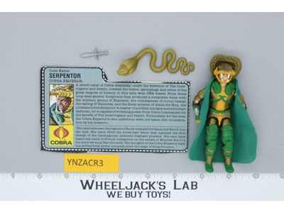 Serpentor V1 100% Complete G.I. Joe 1986 Hasbro Vintage Action Figure
