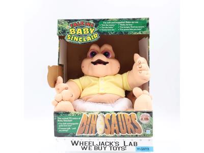 Talking Baby Sinclair Dinosaurs Disney 1991 Hasbro Pull-String Plush NEW SEALED