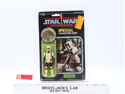 Biker Scout W/Coin CAS GRADED 80 80/85/85 Star Wars POTF 92 Back-A 1985 Kenner