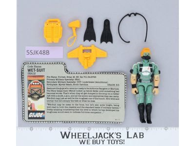Wet-Suit V1 100% Complete G.I. Joe 1986 Hasbro Vintage Action Figure
