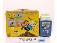 Peanuts/Charlie Brown Metal Lunch Box W/THERMOS 1966 Thermos Brand Vintage