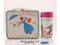 Mary Poppins Metal Lunchbox W/THERMOS 1964 Aladdin Vintage Disney Productions