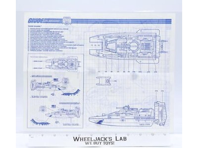 Tiger Shark 1988 ORIGINAL Instructions / Blueprints G.I. Joe Hasbro Vehicle