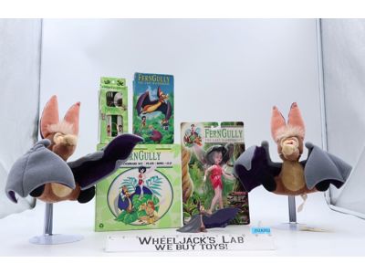 Lot of Fern Gully The Last Rainforest Merchandise 1990s Plush VHS Dinnerware
