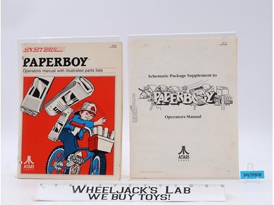 ATARI Paperboy Game 1985 Operation & Service Manual + Schematics Supplement