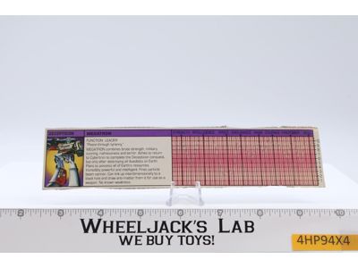 Megatron Tech Spec 1984 Vintage Hasbro G1 Transformers Action Figure