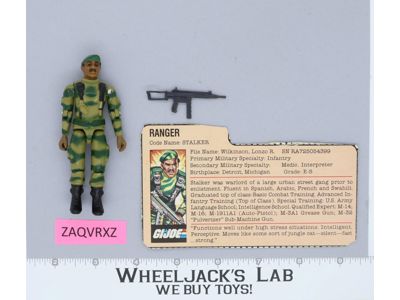 Stalker V1 Straight Arm 100% Complete G.I. Joe 1983 Hasbro Vintage Action Figure