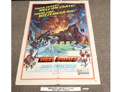 Hell Boats James Franciscus Original 1970 Movie Poster 41 x 27