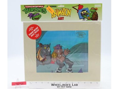Bebop & Rocksteady Animation Art Cel Teenage Mutant Ninja Turtles TMNT 1991 NEW