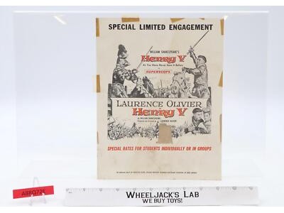 Henry V Laurence Oliver Shakespeare 1950 Movie Lobby Card 11 x 8.5