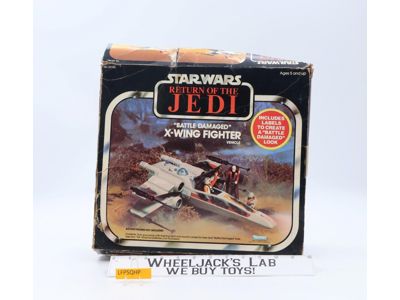 Battle Damaged X-Wing 100% Complete W/Box Star Wars 1977 Kenner Vehicle